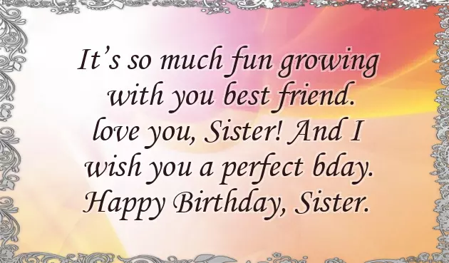 Caption For Birthday Wishes For Sister