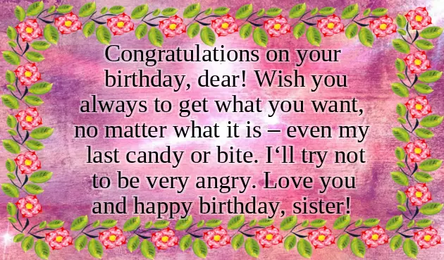 Birthday Funny Wishes For Sister Birthday Funny Wishes For Sister