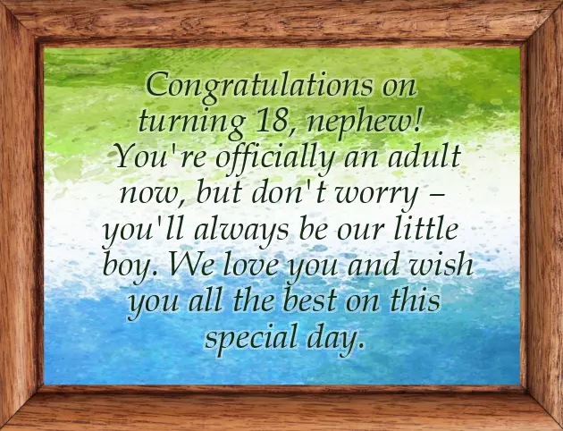 Birthday Wishes For Nephew 18 Years Old Birthday Wishes For Nephew 18 Years Old