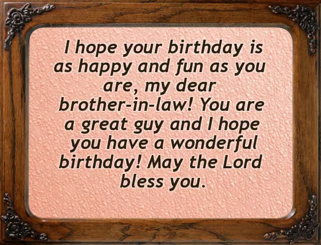 Wishes For Birthday For Brother In Law