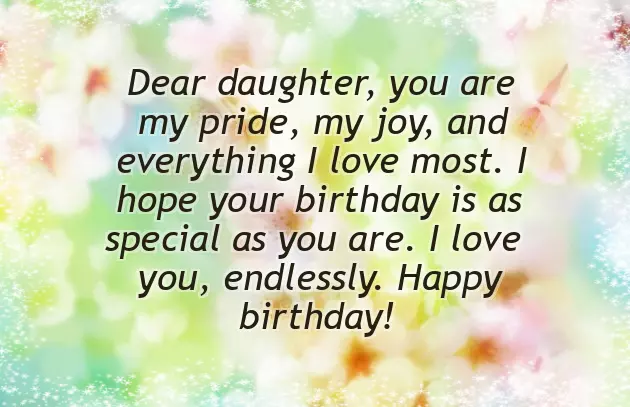 Sweet Daughter Birthday Wishes