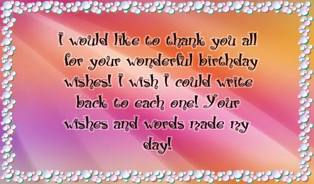 Words To Say Thank You For Birthday Wishes