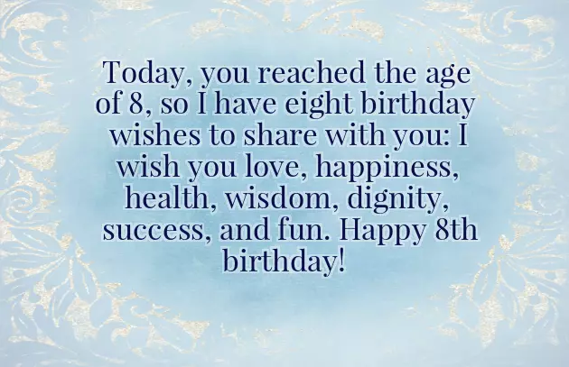 Happy Birthday To 8 Year Old