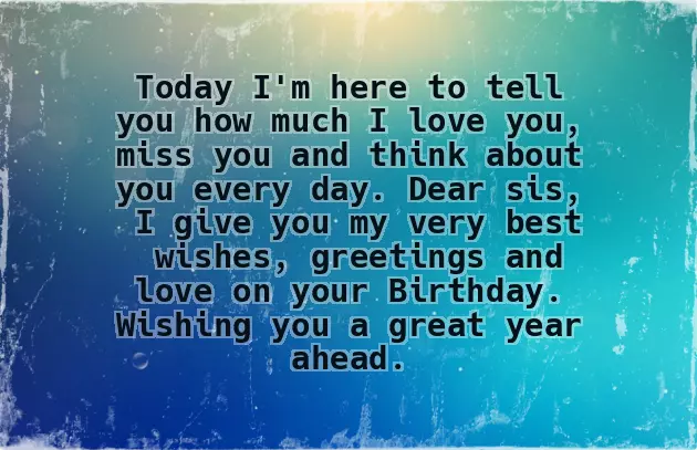 Birthday Lines For Little Sister