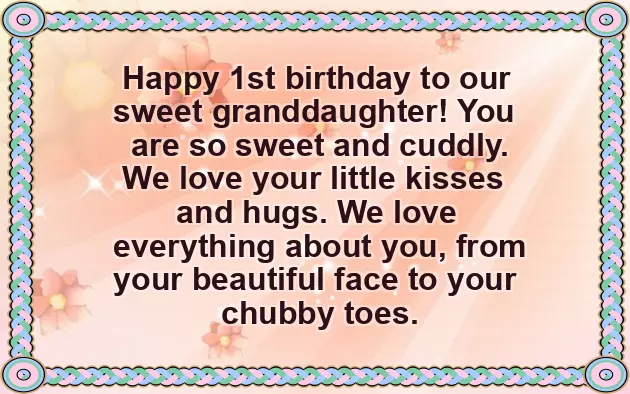 Happy 1St Birthday Granddaughter