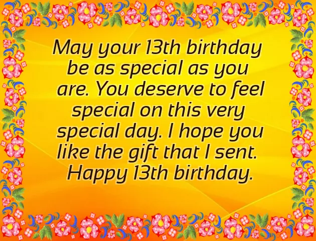 Happy 13Th Birthday Quotes Happy 13Th Birthday Quotes
