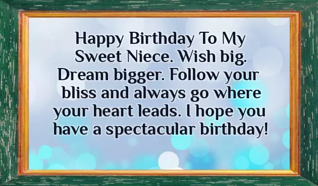 Happy Birthday To A Sweet Niece
