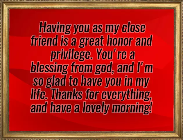 Best Friend Morning Message