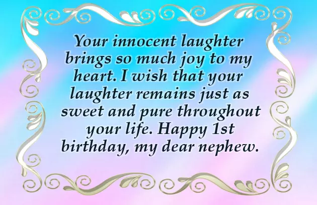 Happy 1St Birthday Wishes For Nephew