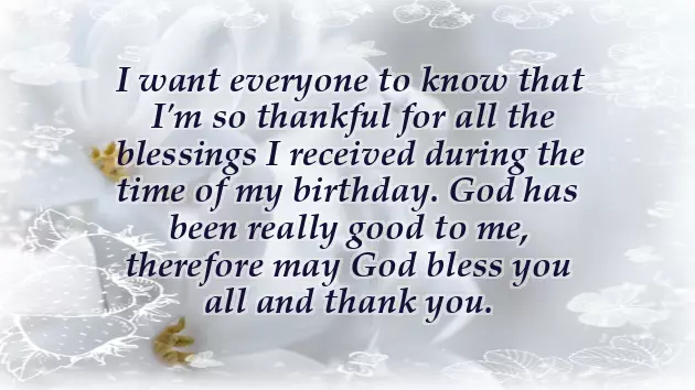 Thank U Msg For Birthday