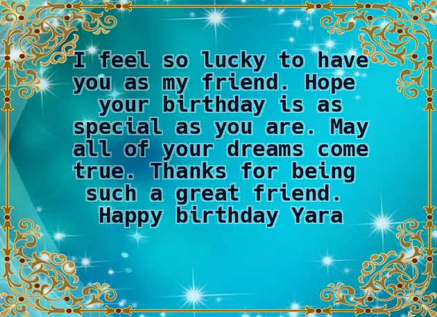 Happy Birthday Yara Quotes