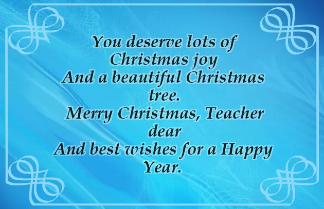Christmas Poems For Teachers