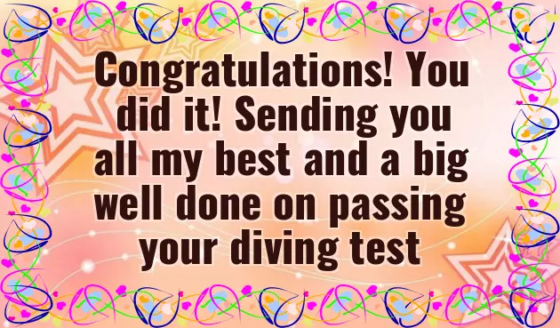 Congratulations On Your Licence