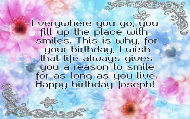 Happy Birthday To Joseph