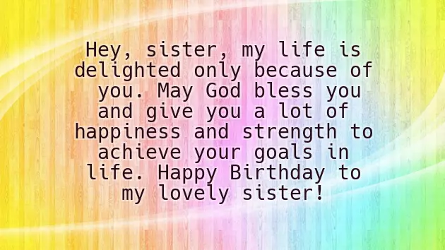 Birthday Wishes For Sister By Brother