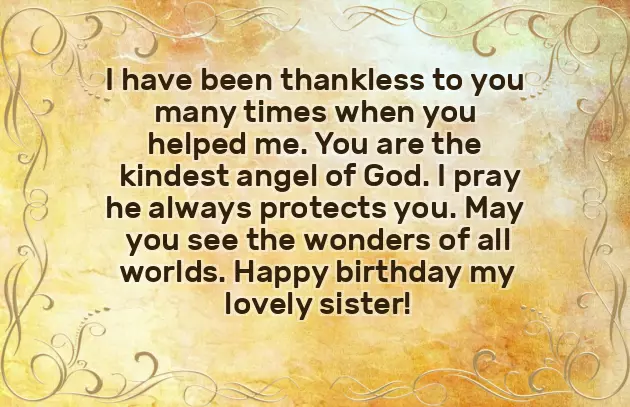 Dear Sister Happy Birthday