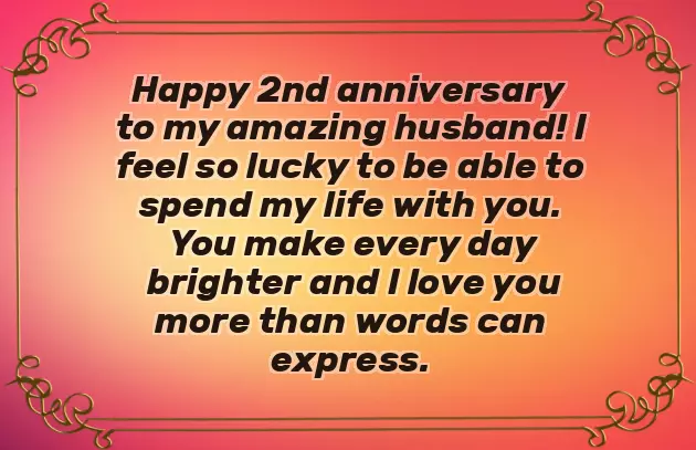 Second Wedding Anniversary Wishes For Husband Second Wedding Anniversary Wishes For Husband