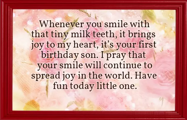 Birthday Quotes For 1 Year Boy