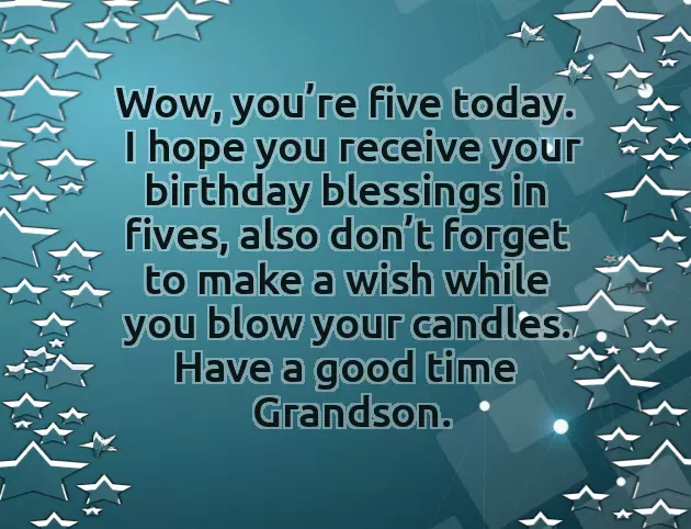 Happy 5Th Birthday Grandson Quotes