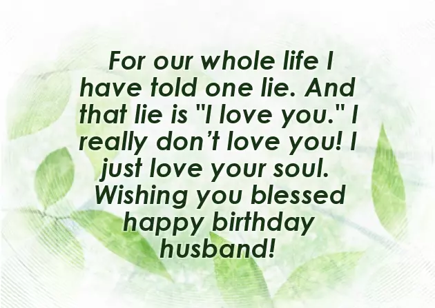 Bday Message For Hubby