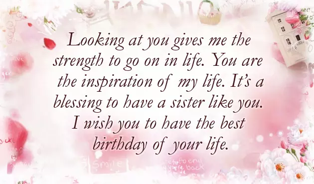 Sister Birthday Wishes For Sister