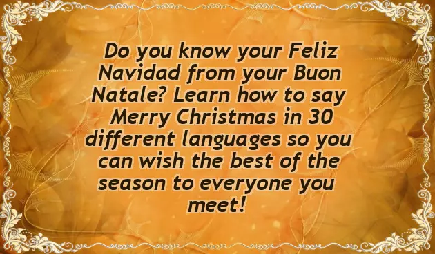 Merry Christmas In Other Languages