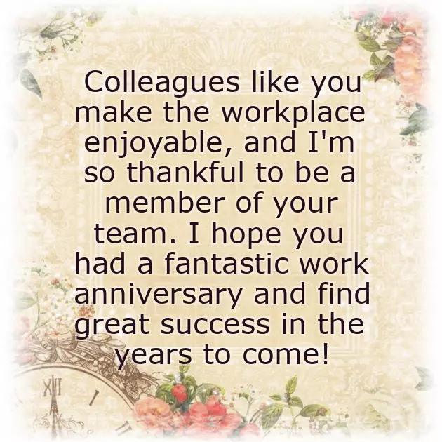 Congratulations Coworker Anniversary