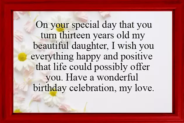 Happy 13Th Birthday My Daughter Happy 13Th Birthday My Daughter