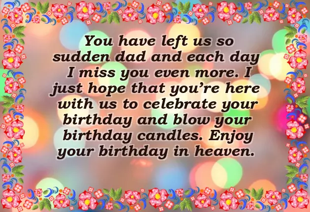 Happy Birthday To Your Father In Heaven