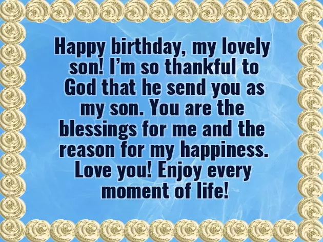 Happy Birthday From Parents To Son
