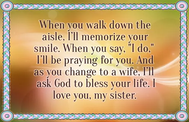 Bride Sister Quotes