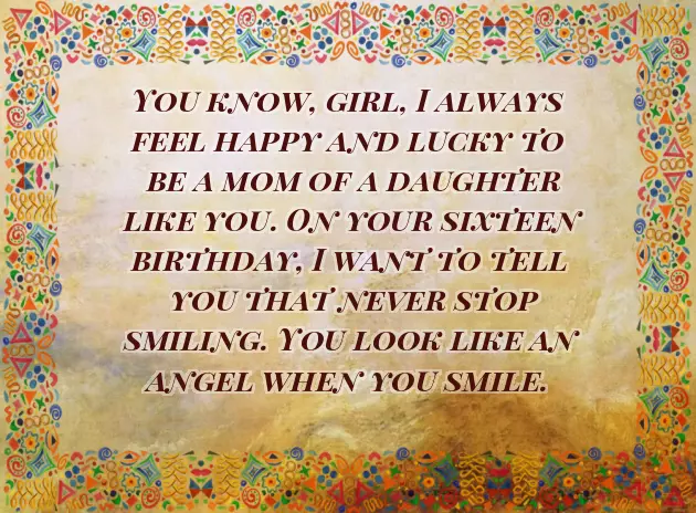Happy Sweet 16 Birthday Daughter