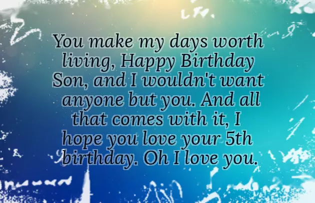 Birthday Wishes For 5Yrs Boy