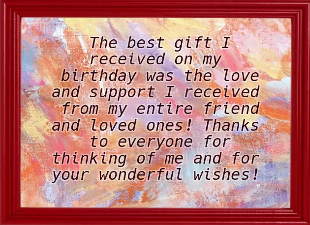 Thanking For Birthday