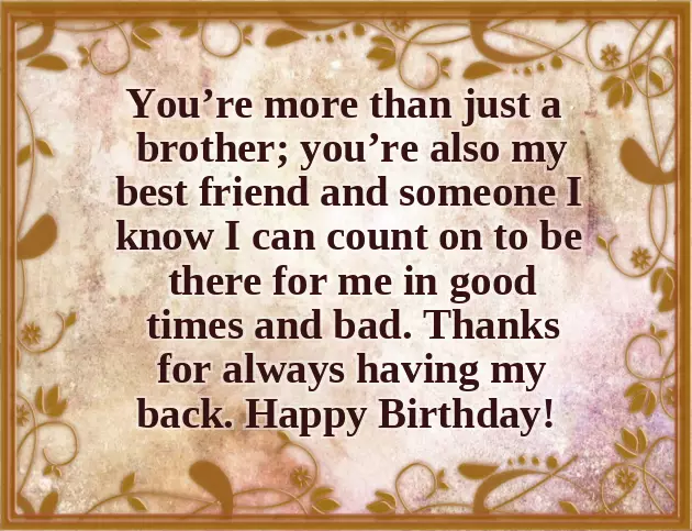 Birthday Note For Brother