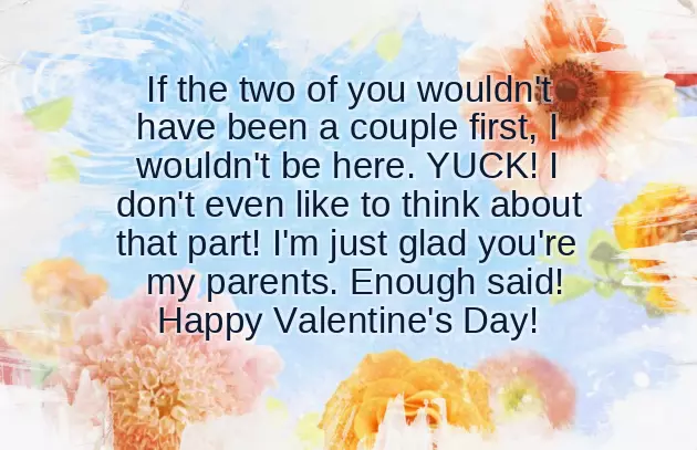 Valentine Message For Parents From Child