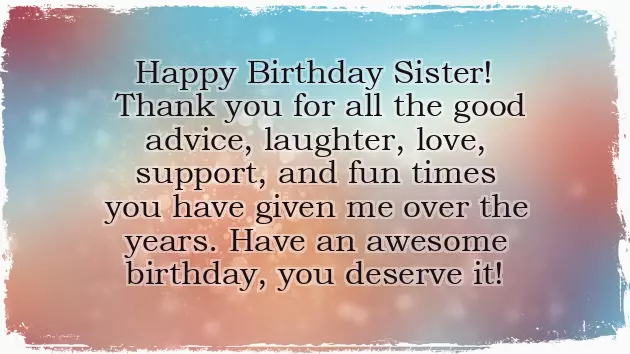 Best Wishes For Big Sister Birthday