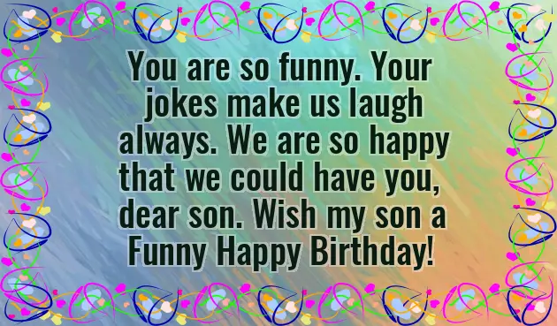 Funny Birthday Verses For Son