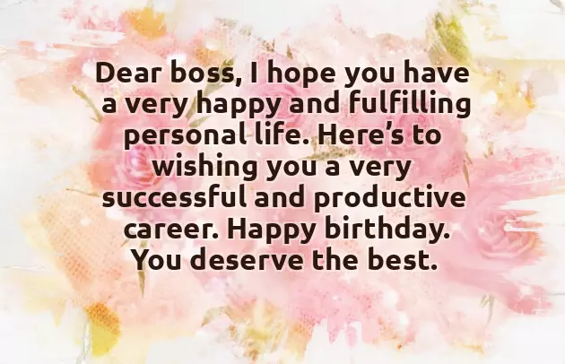 Happy Birthday Text For Boss