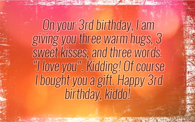 Happy 3Rd Birthday Wishes To My Son