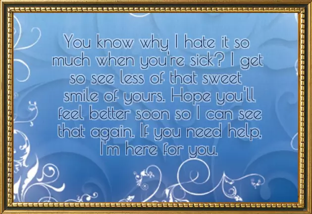 Message To Your Sick Girlfriend