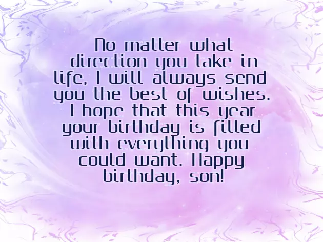 Happy Birthday To My Favorite Son