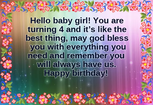 1St Year Birthday Wishes For Baby Girl