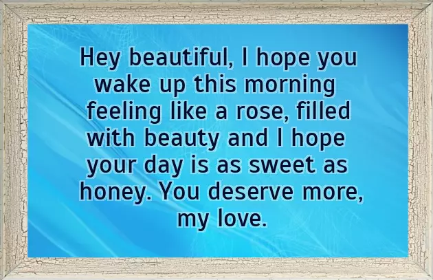 Sweet Good Morning Message For Him