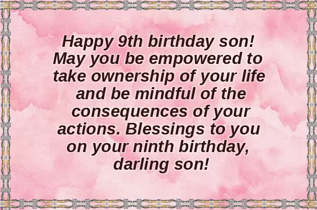 Happy 9Th Birthday To My Son Happy 9Th Birthday To My Son