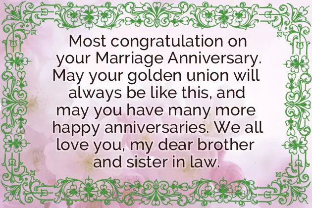 Simple Wedding Anniversary Wishes For Sister