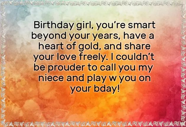 My Beautiful Niece Birthday