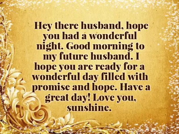 Good Morning Message To My Future Husband