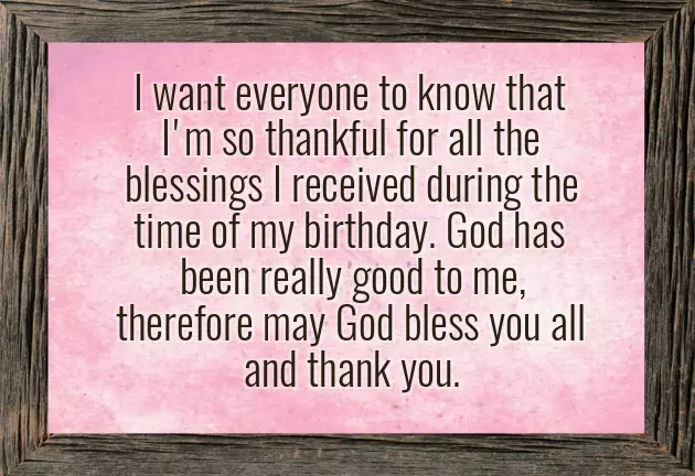 Saying Thank You For My Birthday Wishes