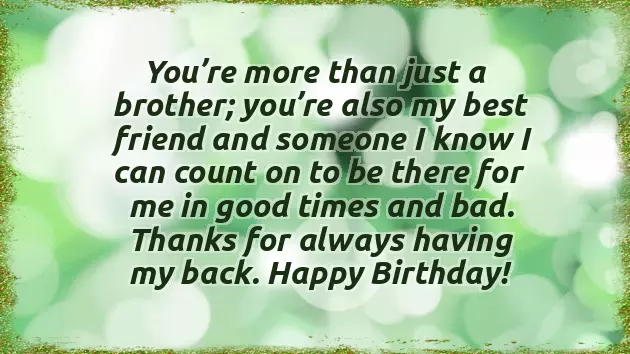 A Brother Birthday Wish